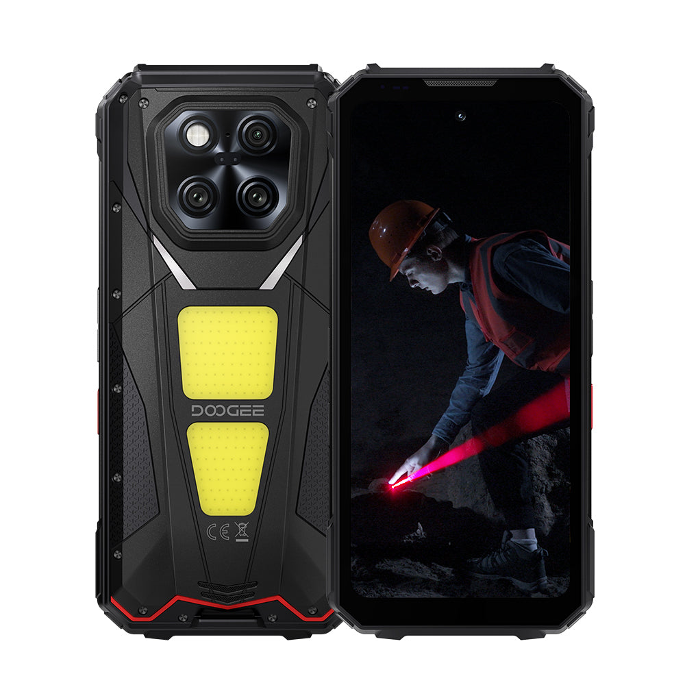 DOOGEE V Max Play 5G Outdoor-Telefon mit 480p-Projektor, 20500-mAh-Akku und 130-dB-Lautsprecher