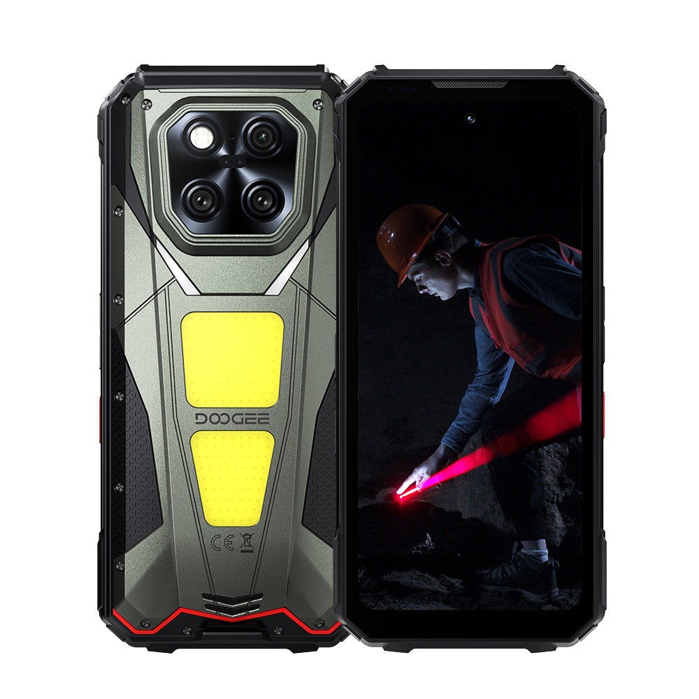 DOOGEE V Max Play 5G Outdoor-Telefon mit 480p-Projektor, 20500-mAh-Akku und 130-dB-Lautsprecher